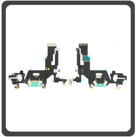 HQ OEM Συμβατό Για Apple iPhone 11, iPhone11 (A2221, A2111, A2223, iPhone12,1) Charging Dock Connector Lightning Flex Καλωδιοταινία Κονέκτορας Φόρτισης + Microphone ​Μικρόφωνο Green Πράσινο (Grade AAA+++)