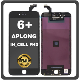 HQ OEM Συμβατό Με Apple iPhone 6+, iPhone 6 Plus (A1522, A1524) APLONG In Cell FHD LCD Display Screen Assembly Οθόνη + Touch Screen Digitizer Μηχανισμός Αφής Black Μαύρο (Premium A+) (Lifetime Warranty​)