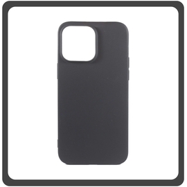 Θήκη Πλάτης - Back Cover, Silicone Σιλικόνη High Quality Liquid TPU Soft Protective Case Black Μαύρο For iPhone 14 Pro Max