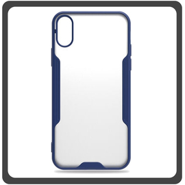 Θήκη Πλάτης - Back Cover, Silicone Σιλικόνη TPU-Rimmed Acrylic Protective Case Blue Μπλε For iPhone XR