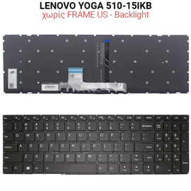 Πληκτρολόγιο Lenovo Yoga 510-15ikb no Frame us + Backlight