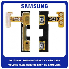 Γνήσιο Original Samsung Galaxy A80 A805 (SM-A805F, SM-A8050, SM-A805X, SM-A805N) Volume Flex Cable Button Καλωδιοταινία Κουμπιών Έντασης Ήχου GH96-12527A (Service Pack By Samsung)