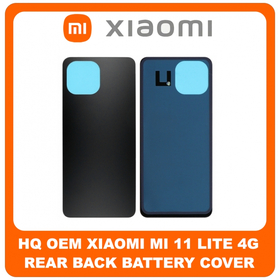 HQ OEM Συμβατό Για Xiaomi Mi 11 Lite 4G (M2101K9AG, M2101K9AI) Rear Back Battery Cover Πίσω Κάλυμμα Καπάκι Μπαταρίας Black Μαύρο (Grade AAA+++)