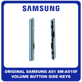 Γνήσια Original Samsung Galaxy A51, Galaxy A 51 (SM-A515F, SM-A515F/DSN, SM-A515F/DS) Volume Button External Side Keys Πλαινό Πλήκτρο Κουμπί Ρύθμισης Έντασης Ήχου Prism Crush Blue Μπλε GH98-45035C​ (Service Pack By Samsung)