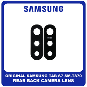 Γνήσια Original Samsung Galaxy Tab S7 T870 11" (SM-T870, SM-T875, SM-T876B) Rear Back Camera Lens Πίσω Τζαμάκι Κάμερας Black Μαύρο GH64-08115A (Service Pack By Samsung)