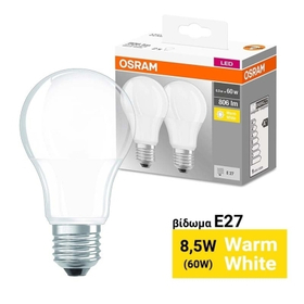 Osram 8.5w e27 led Warm Dual Pack