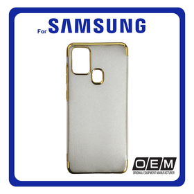 Θήκη Πλάτης - Back Cover, Silicone Σιλικόνη Electro Gold Χρυσό For Samsung Α21S