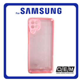 Θήκη Πλάτης - Back Cover, Silicone Σιλικόνη Armor Glitter Hybrid TPU Pink Ροζ For Samsung A22 4G/M22 4G