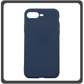 Θήκη Πλάτης - Back Cover, Silicone Σιλικόνη Dark Blue Μπλε Matt TPU For iPhone 7 Plus/8 Plus