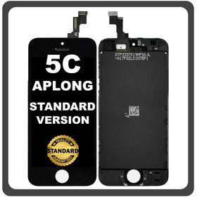 HQ OEM Συμβατό Με Apple iPhone 5c (A1456, A1507) APLONG APLONG Standard Version LCD Display Screen Assembly Οθόνη + Touch Screen Digitizer Μηχανισμός Αφής Black Μαύρο (Premium A+) (Lifetime Warranty​)