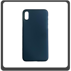 Θήκη Πλάτης - Back Cover, Silicone Σιλικόνη Ultra Thin Feather Dark Blue Μπλε For iPhone X/XS