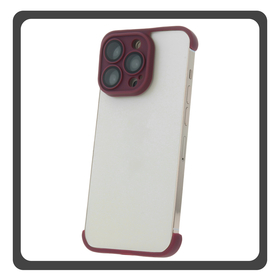 Back Cover For iPhone 14 Pro Max TPU Mini Bumpers With Camera Protection Burgundy Μπορντό