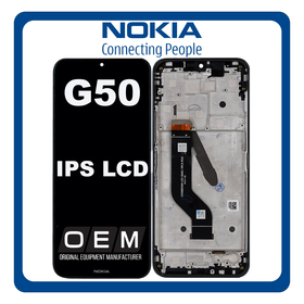 HQ OEM Συμβατό Με Nokia G50 (TA-1358, TA-1390) IPS LCD Display Screen Assembly Οθόνη + Touch Screen Digitizer Μηχανισμός Αφής + Frame Bezel Πλαίσιο Σασί Midnight Sun Μαύρο (Premium A+)