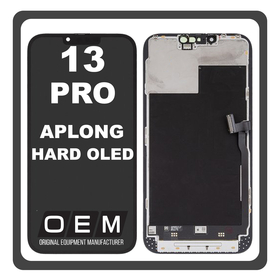 HQ OEM Συμβατό Με Apple iPhone 13 Pro (A2638, A2483) APLONG HARD OLED LCD Display Screen Assembly Οθόνη + Touch Screen Digitizer Μηχανισμός Αφής Black Μαύρο (Premium A+) (Lifetime Warranty​)