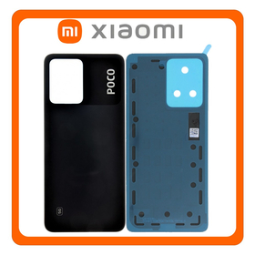 HQ OEM Συμβατό Με Xiaomi Poco X5 5G (22111317PG, 22111317PI) Rear Back Battery Cover Πίσω Καπάκι Πλάτη Μπαταρίας Black Μαύρο (Premium A+)