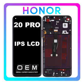 HQ OEM Συμβατό Με Huawei Honor 20 Pro (YAL-AL10, YAL-L41), IPS LCD Display Screen Assembly Οθόνη + Touch Screen Digitizer Μηχανισμός Αφής + Frame Bezel Πλαίσιο Σασί Black Μαύρο (Premium A+)