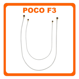 Γνήσια Original Xiaomi Poco F3, PocoF3 (M2012K11AG) Set Coaxial Antenna Signal Module Flex Cable Ομοαξονικό Καλώδιο Κεραίας 135mm  + 170mm (Service Pack By Xiaomi)