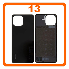 HQ OEM Συμβατό Με Xiaomi 13 (2211133C, 2211133G) Rear Back Battery Cover Πίσω Καπάκι Πλάτη Μπαταρίας Black Μαύρο (Premium A+)