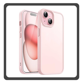 Θήκη Πλάτης - Back Cover, Silicone Σιλικόνη Pink Ροζ Matt TPU Case iPhone 15